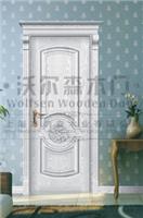 招商*）沃尔森—实木烤漆门，橡木原木门，拼装工艺雕花门