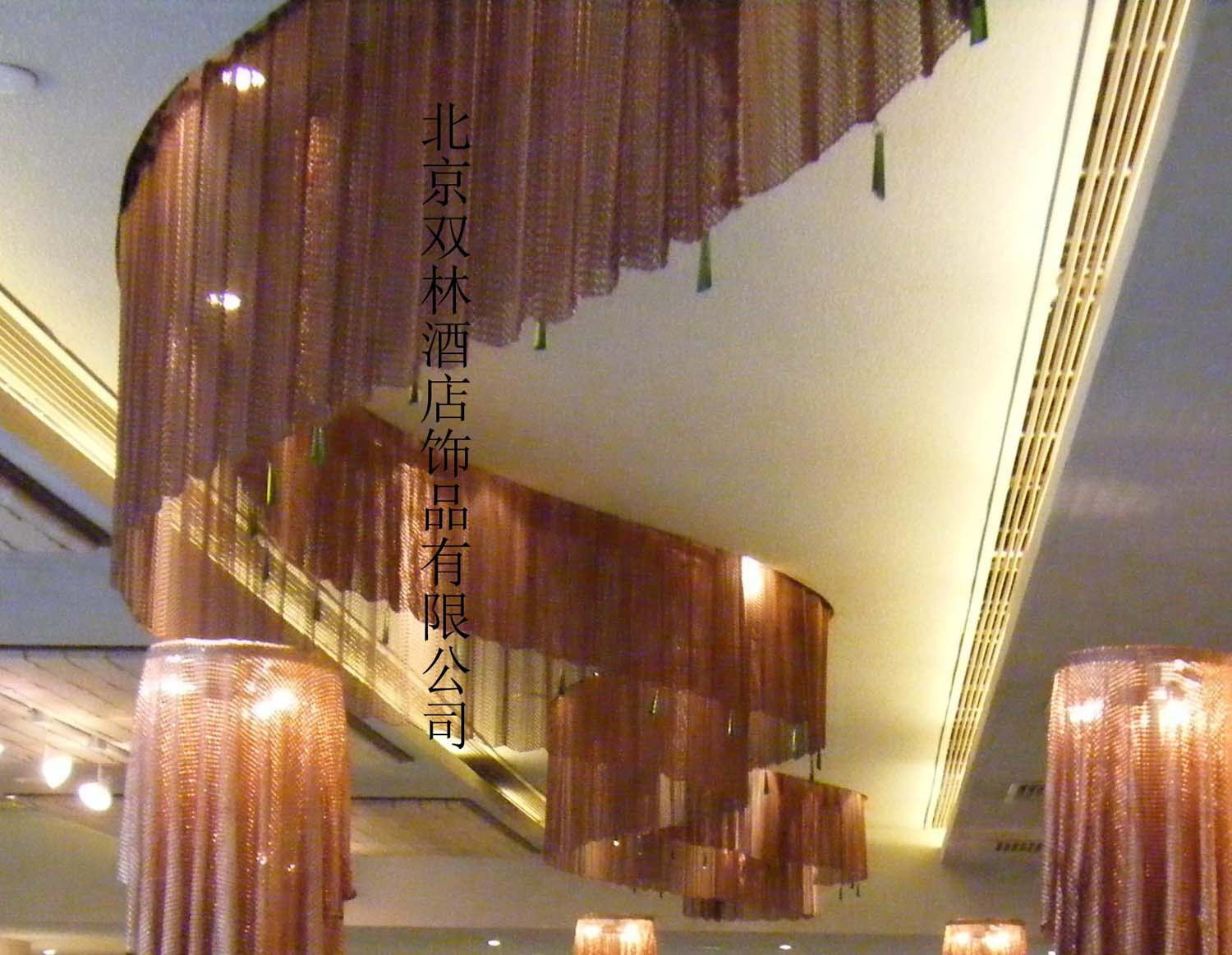 餐厅吊顶装饰--金属珠链-金属珠帘-6