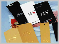 供应上海服装标签吊牌卡纸水洗标缎带