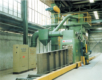 供应通过式抛丸-H-钢板钢结构清理设备-大丰江苏