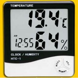 供应时钟双温度湿度切换显示IC 家用温湿度计IC