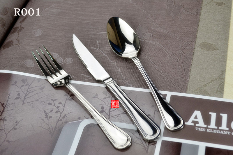 R113 ZEN系列高档不锈钢刀叉勺三件套 西餐套装西餐刀+叉+勺更 水果刀叉
