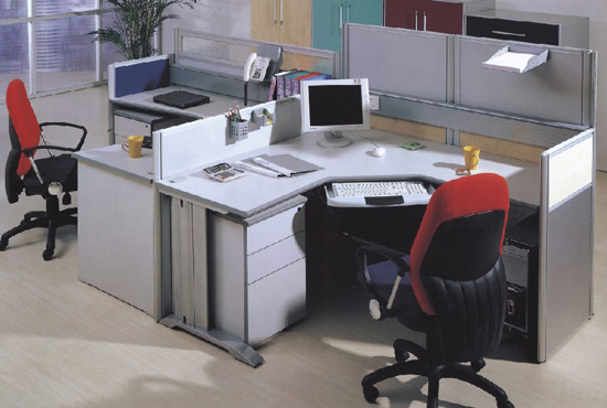 供应厂家定做屏风办公桌，板式办公家具上门设计安装