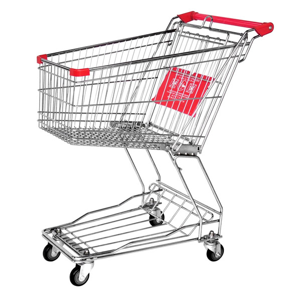 供应超市货架 人字型超市购物车 美式购物车 购物篮 小型超市手推车