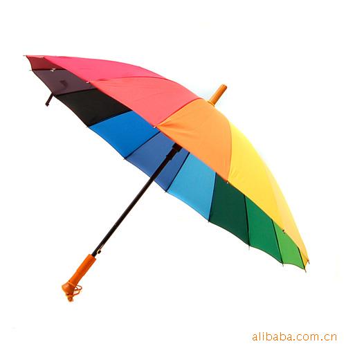 西安双股雨伞西安彩虹伞做字 折叠手动雨伞