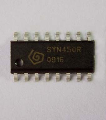 供应433M无线射频**外差接收芯片SYN450替代PT4302