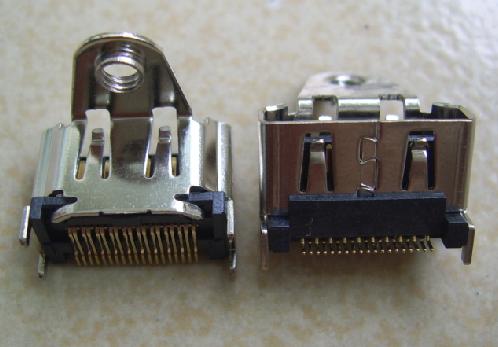 供应立式贴片单带耳HDMI连接器