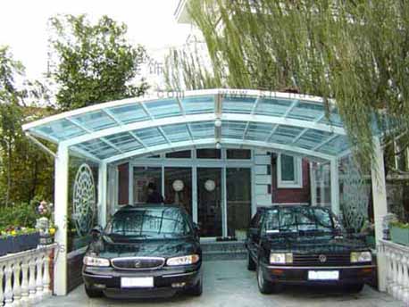 上海专业制作高级固定车棚，车库棚，别墅庭院高档停车棚
