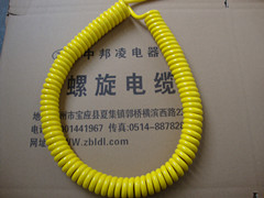 供应黄色3*1.0螺旋电缆弹簧线