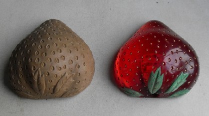 供应草莓外形水晶手板模型制作、CNC加工