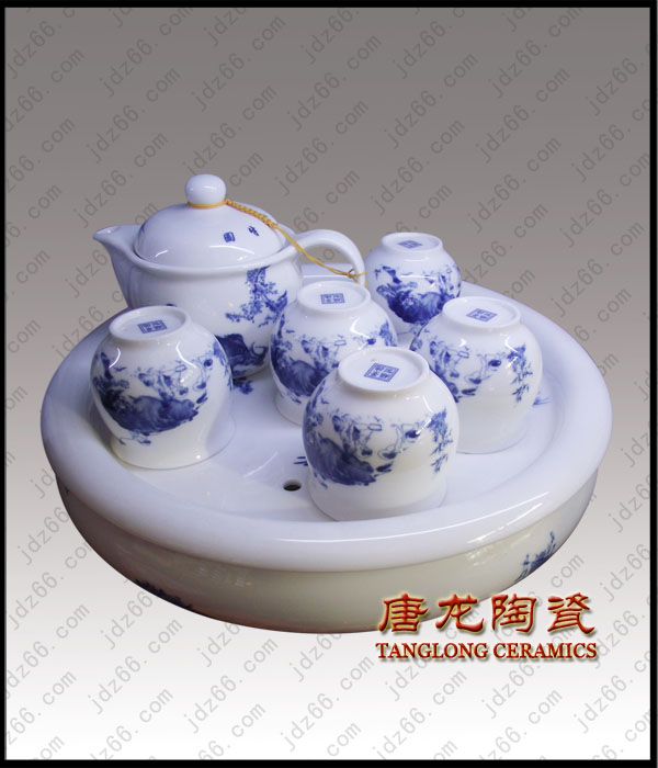 供应陶瓷新年礼品 手绘陶瓷茶具 高档骨瓷茶具