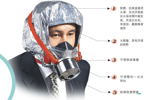 白云机场供应防毒面具批发消防过滤式自救呼吸器销售综合防毒面具