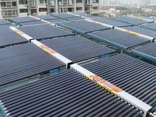 松江太阳能厂家供应30人太阳能热水器工程