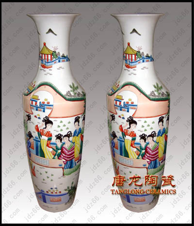 供应陶瓷大花瓶 订做瓷器大花瓶 礼品大花瓶 开业奠基陶瓷大花瓶 中国红大花瓶