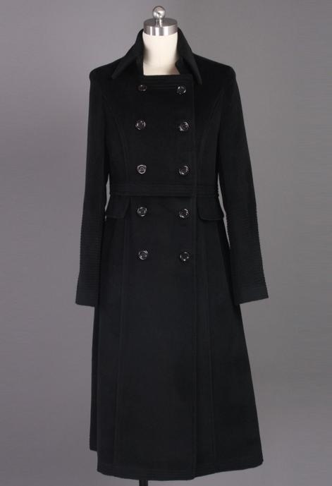 专业羊绒大衣定做、高档羊绒大衣定制 黑色修身设计 款式多样