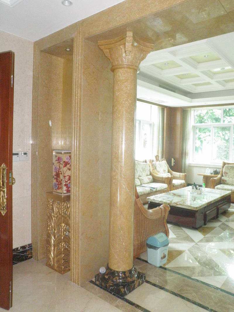 供应别墅室内大理石圆柱、方柱、罗马柱、花瓶柱