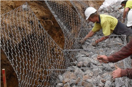 供应石笼防护网 水利工程格宾石笼 生态护堤雷诺护垫 铅丝雷诺护垫