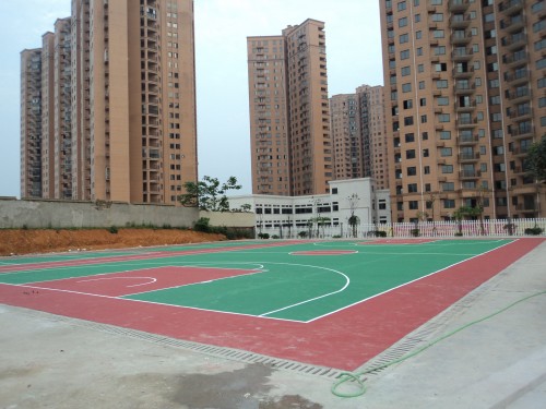 供应深圳篮球场材料 防水丙烯酸材料3mm 硅PU材料