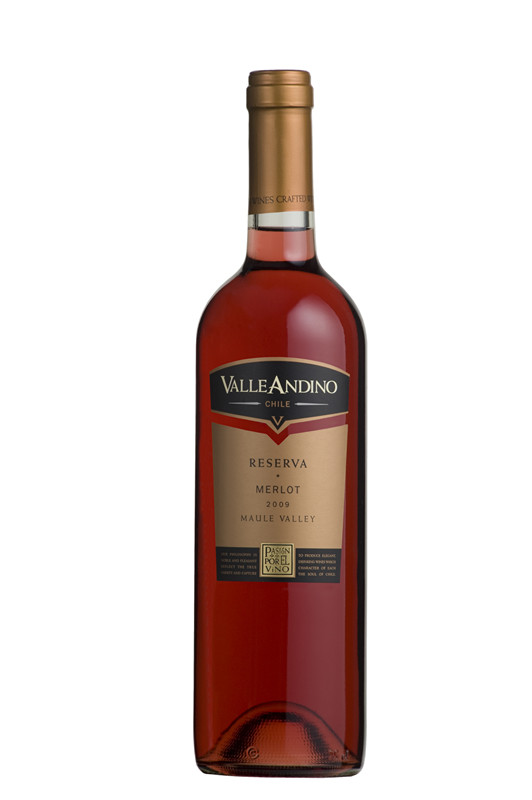 供应宝诗酒业 原瓶进口智利艾迪奥VALLEANDINO精选珍藏美乐玫瑰红干红葡萄酒