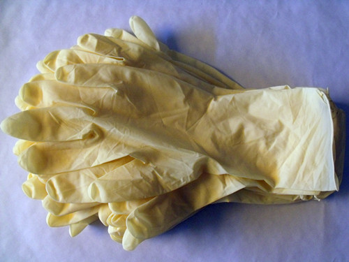 供应批发12寸乳胶手套 一次性胶手套,无粉净化乳胶手套