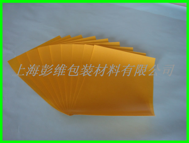 供应黄色半透明单双面离型纸、硅油纸、防粘纸