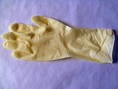 供应9寸乳胶手套，无尘无粉米黄手套，防静电米黄手套