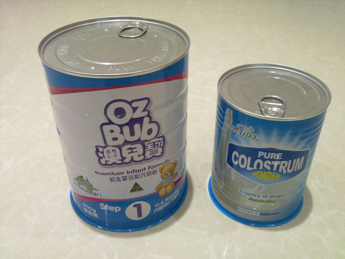 供应组合盖奶粉罐/易拉盖奶粉罐，广东深圳焊接罐生产厂家