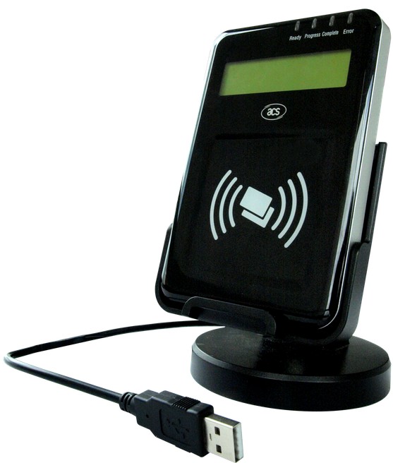 带显示屏NFC手机支付读卡器ACR1222L
