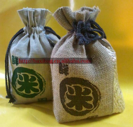 厂家供应无常大米袋-定做大米包装袋-棉布束口杂粮袋
