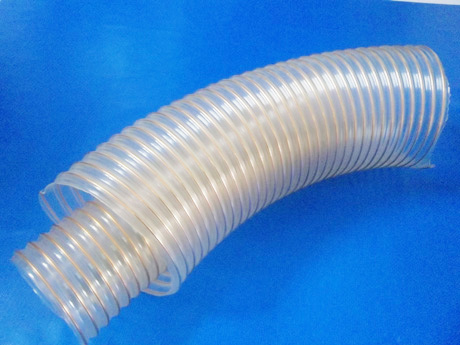 大口径pu钢丝风管钢丝增强聚氨酯软管