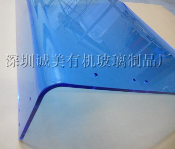 供应蓝透**玻璃设备盖 深圳蓝透亚克力机盖 机壳