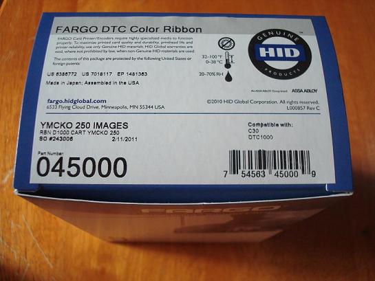 供应深圳fargo法哥DTC1000证卡打印机色带