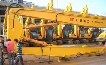 安徽阜阳斗山300挖掘机改装加长臂、19米钩机长臂、加长臂挖掘机、省心可靠