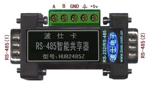 供应HUB2485Z 2路对1路RS-485智能共享器
