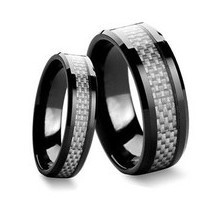 供应tungsten steel ring，Polished Shiny Carbon Fiber Tungsten Carbide Ring，High Polish New Design Tungs