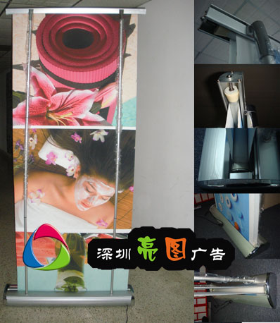 深圳亮图广告做电动自动转换画面易拉宝 有做全铝合金易拉宝