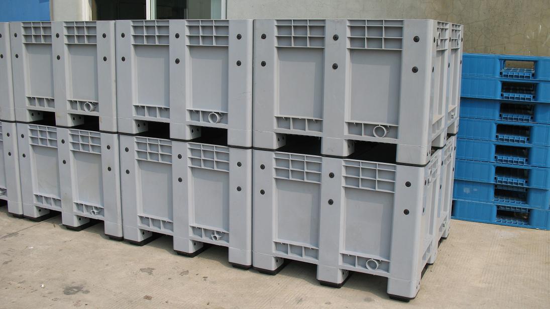 供应1210封闭式卡板箱 大型折叠式周转箱 厂家直销