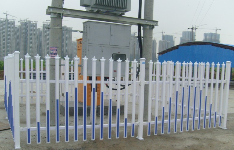 供应配电柜四周用方管组装栅栏 静电喷涂隔离护栏