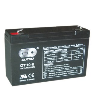 供应奥特多OT10-6 6V10AH铅酸蓄电池