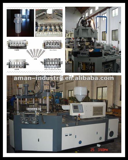 Fully automatic bottle injection blow moulding machine