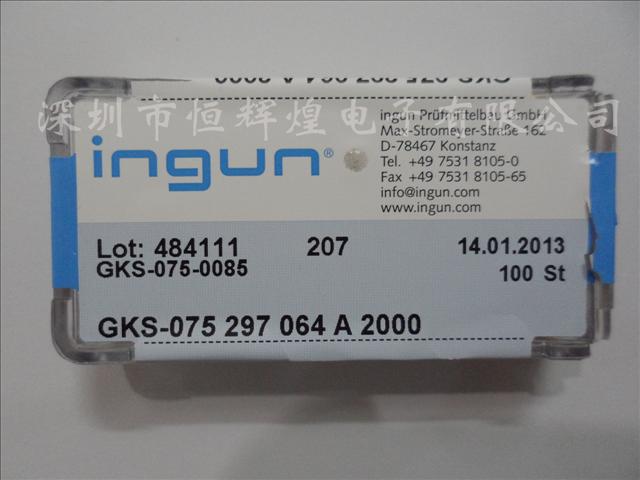 供应原装进口德国INGUN英钢测试探针GKS-075 297 064 A 2000