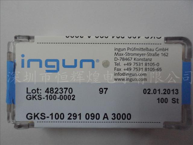 供应原装进口德国INGUN英钢测试探针GKS-100 291 090 A 3000