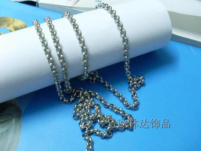 供应钛钢珍珠链，不锈钢珍珠项链，尺寸齐全，316L不锈钢珍珠链