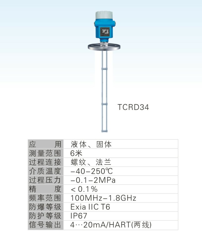 雷达物位计TCRD34选型