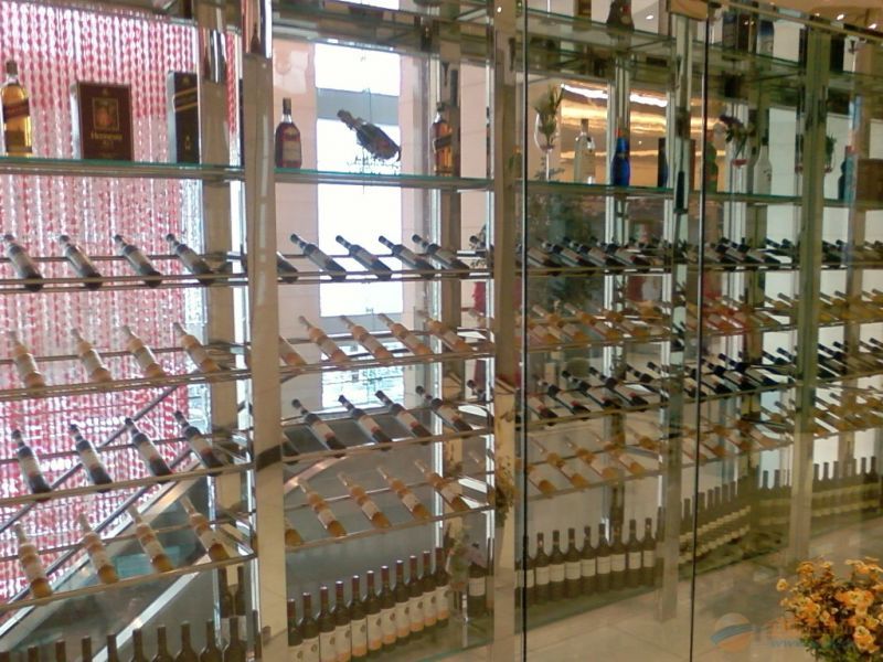 8K镜面哑光亮面不锈钢酒架 厂家专业生产不锈钢酒架酒柜