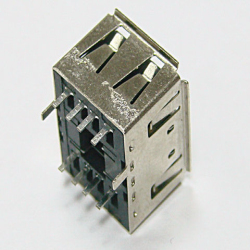 USB短体 A/F双层母座10.4直插180度可带边卡位