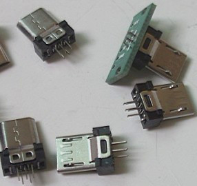 Micro USB公头10.5插板式/夹板式**薄胶芯3.0 可带地线