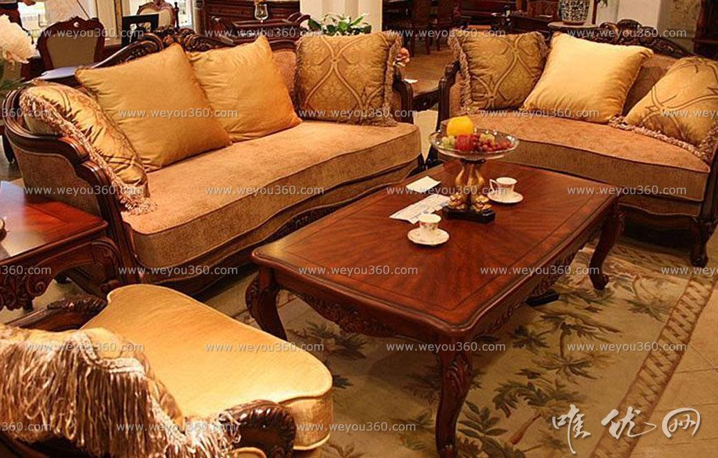 上海家具定做：唯优网定制美式风格高背三人沙发