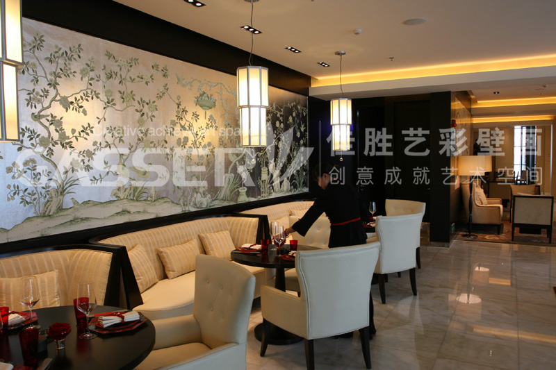 餐厅装饰壁画墙纸|茶楼墙面壁纸定做|西餐厅欧式壁画