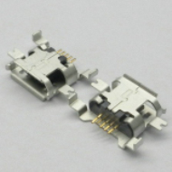 Micro USB母座破板前插后贴沉1.27 可带孔黑胶无柱